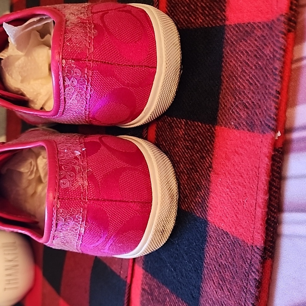 Coach Pink Sequins Sneakers - Picture 3 of 13